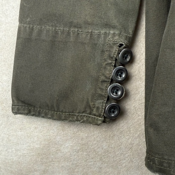 A. Kurtz Women’s Military Jacket XS Army‎ Green Blazer Coat Patch Pocket - Picture 12 of 17